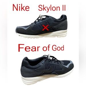 NIKE AIR + FEAR OF GOD  Black Sneakers 8.5